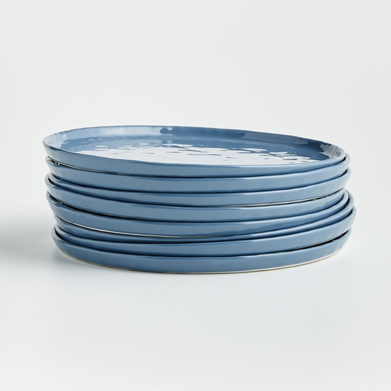 Mercer Denim Dinner Plates, Set of 8 + Reviews | Crate and Barrel | Crate & Barrel