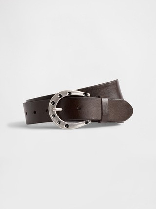 Leather Horseshoe Buckle Belt | Gap (US)