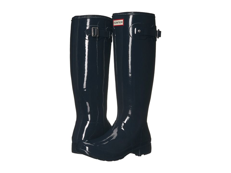 Hunter - Original Tour Gloss (Navy) Women's Rain Boots | Zappos