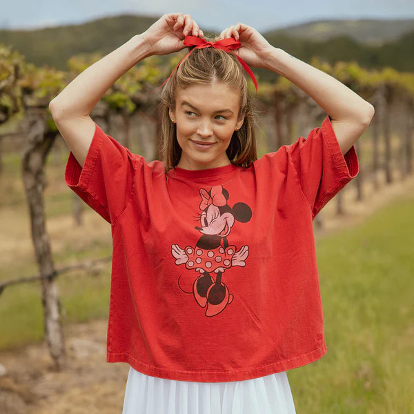Disney Minnie Oversized Tee, Red | Albion Fit