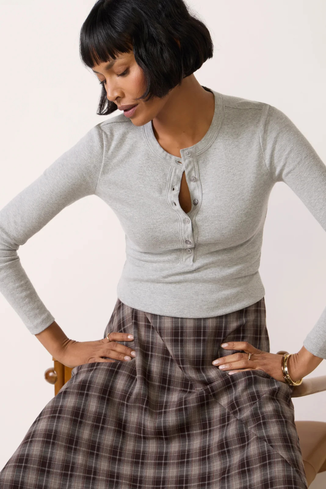 Z SUPPLY Women's Emma Henley Top, Size XS, Grey | Evereve