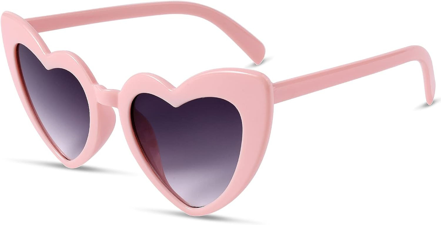 DIVINA VITAE Heart Shaped Sunglasses For Women Vintage Love Retro Sun Glasses Clout Goggle Wedding Bride Sunglasses UV400 | Amazon (US)