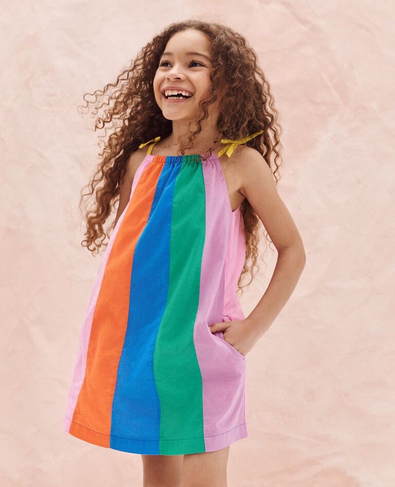 Rainbow Colorblock Dress | Hanna Andersson