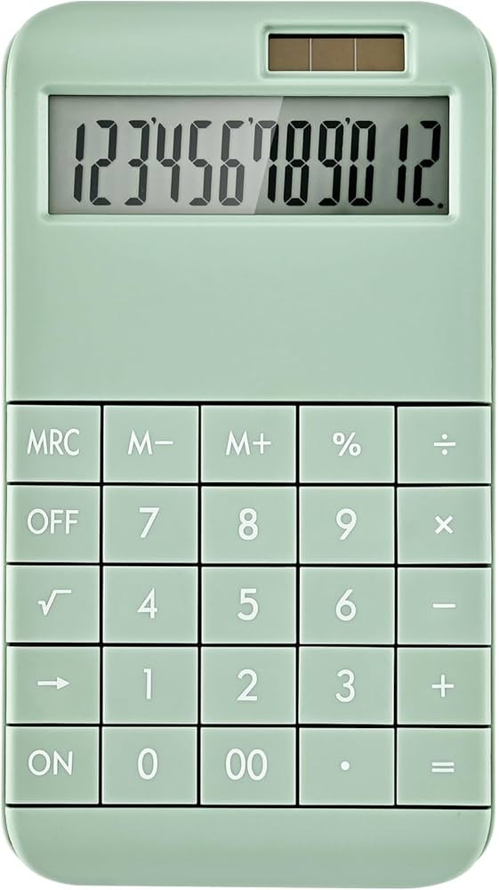 EooCoo Basic Standard Calculator 12 Digit Desktop Calculator with Large LCD Display for Office, S... | Amazon (US)