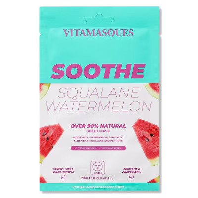 Vitamasques Soothe Watermelon Biodegradable Sheet Mask - 0.71 fl oz | Target
