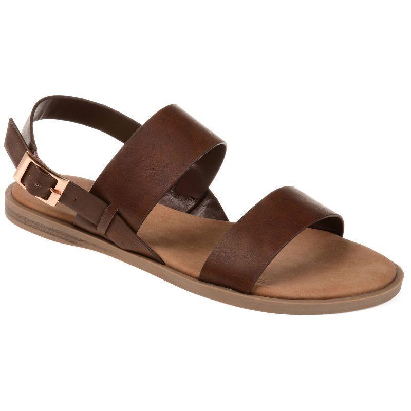 Journee Collection Womens Lavine Ankle Strap Flat Sandals | Target