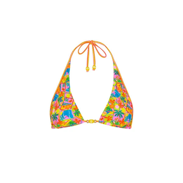 Bind Tie Halter Bikini Top - Sunshine Snaps | Kulani Kinis US