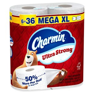 Charmin Ultra Strong Toilet Paper, 6 Mega XL Rolls | CVS Health