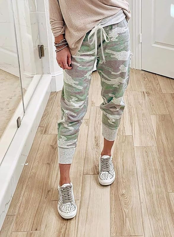 Acelitt Women Casual Drawstring Elastic Waist Jogging Jogger Pants with Pockets,S-2XL | Amazon (US)