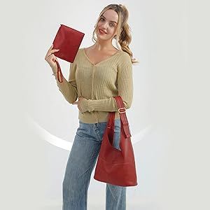 Montana West Hobo Bags Purse for Women Ultra Soft Foldable Shoulder Slouchy Handbags with Coin Pu... | Amazon (US)