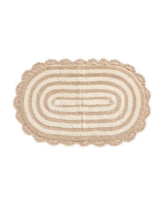 20x34 Crochet Edge Bath Mat | Marshalls