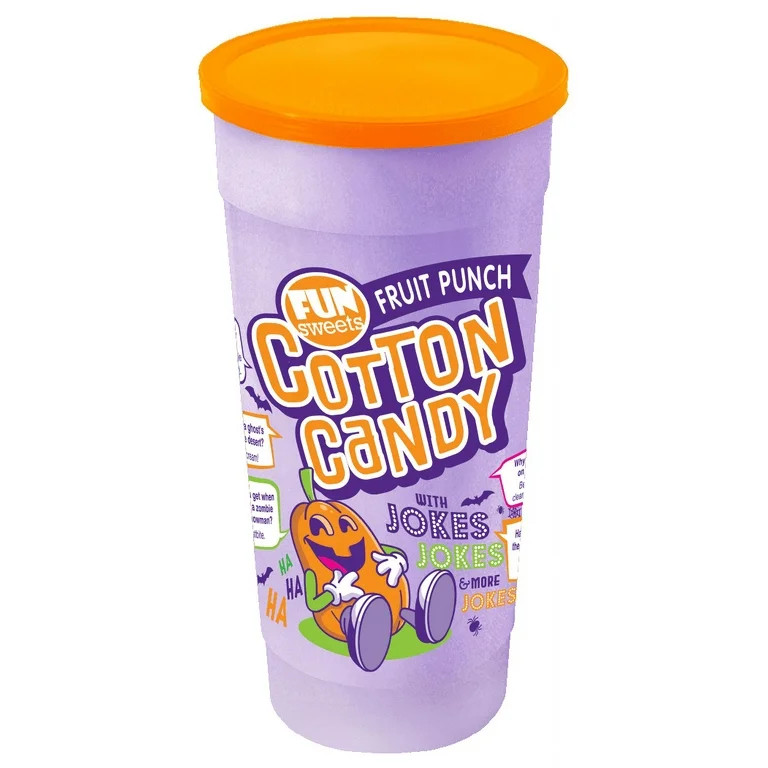 Fun Sweets Brand Halloween Jokes Fruit Punch Cotton Candy -- Peanut Free, Nut Free & Gluten Free | Walmart (US)