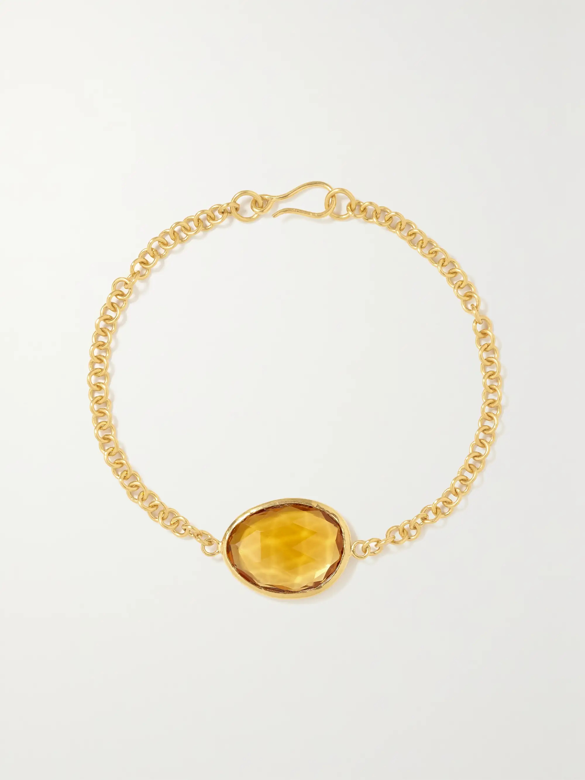 18-karat gold citrine bracelet | NET-A-PORTER (US)