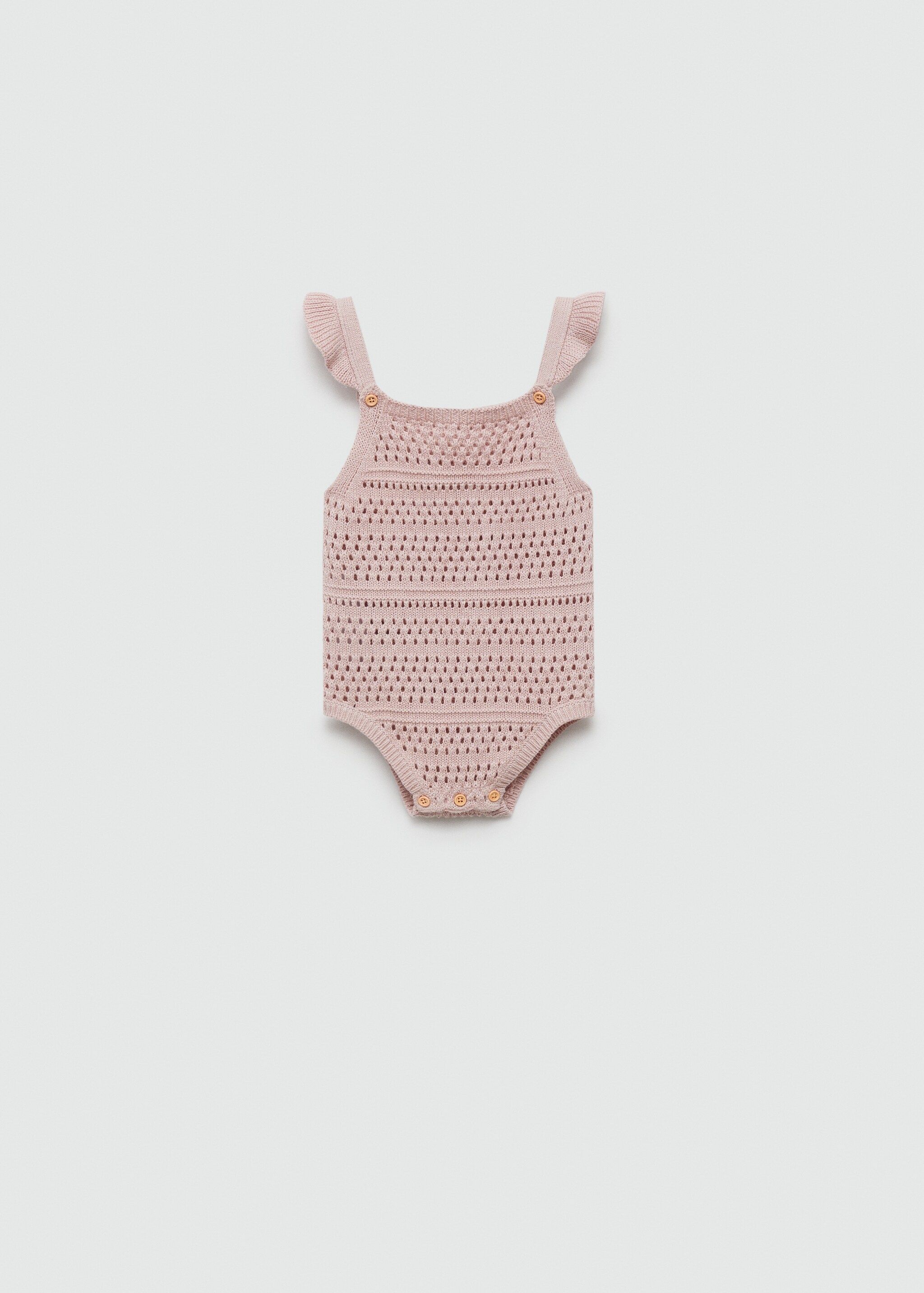 Cotton openwork knitted romper | MANGO (US)