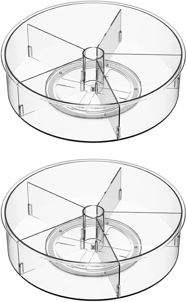 SANNO Round Lazy Susan Rotating Turntable Storage Container Rotating Organizer Spinning Organizer... | Amazon (US)
