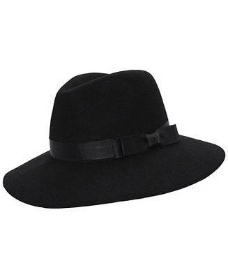 Women's Felted Fedora Hat with Double Ribbon | Macy's
