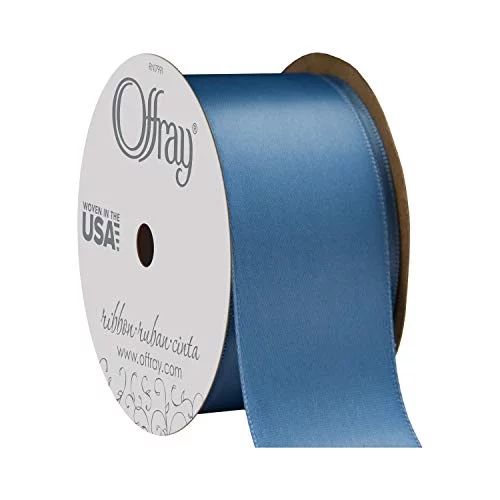 Berwick Offray 065389 1.5" Wide Single Face Satin Ribbon, Antique Blue, 4 Yds | Walmart (US)