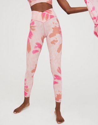 OFFLINE Real Me Tie Dye High Waisted Crossover Legging | American Eagle Outfitters (US & CA)