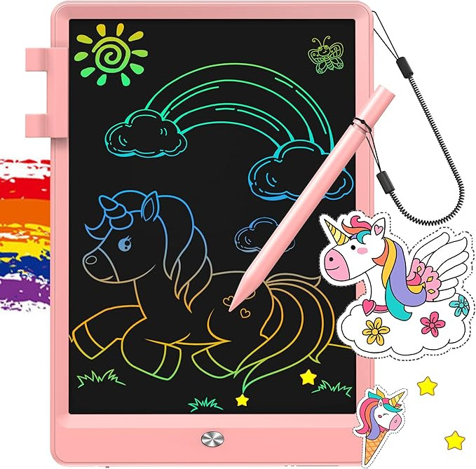 FLUESTON Toys for Girls Boys LCD Kids Writing Tablet 10 Inch Drawing Pad, Colorful Screen Doodle ... | Amazon (US)