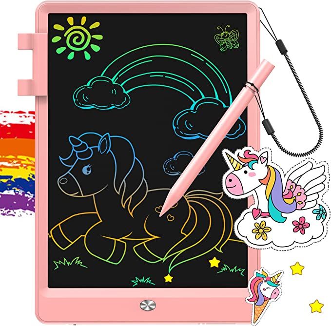 FLUESTON Toys for Girls Boys LCD Kids Writing Tablet 10 Inch Drawing Pad, Colorful Screen Doodle ... | Amazon (US)