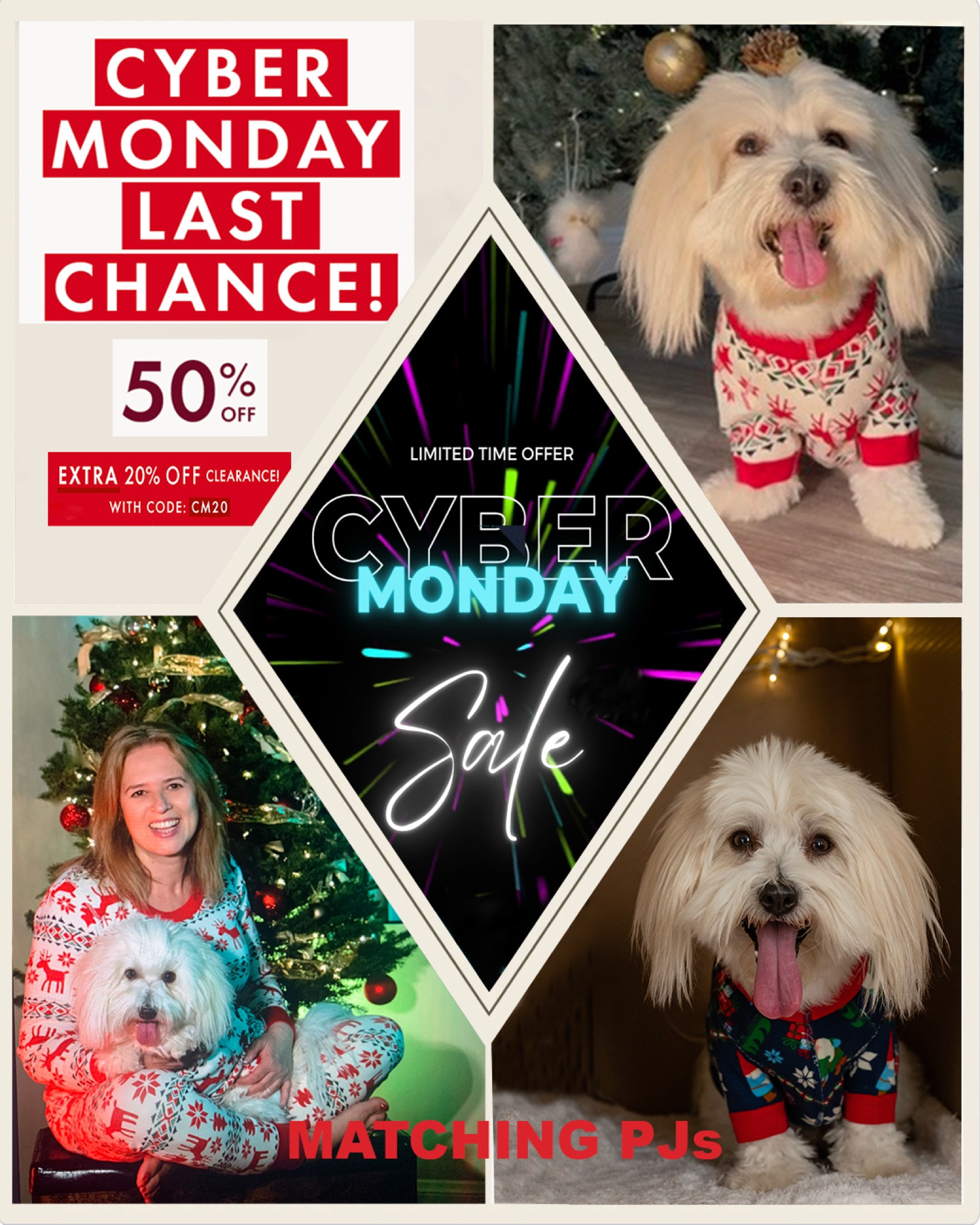 Matching PJ for the whole family!
Sale extended for one more day!!!

50% all PJs # extra 20 % OFF when you sign up for text message!!!

Can’t wait to show you the new patterns we just scored!!!

#matchingPJ #dogs #dogPJ #christmas #christmassale #hannaandersson #LTKDogs #LTKPets

#LTKHoliday #LTKSeasonal #LTKSaleAlert