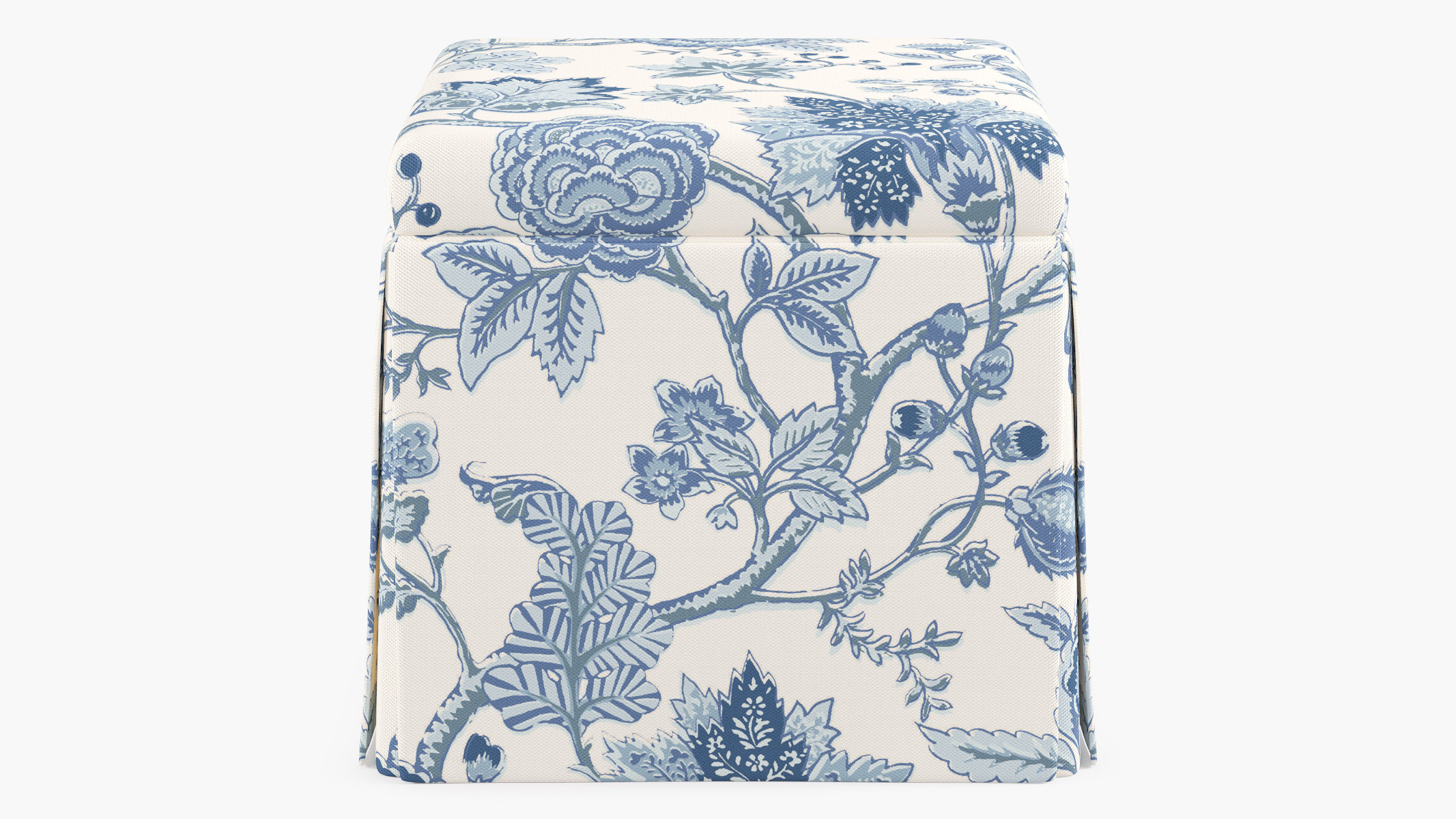 Skirted Storage Ottoman | The Inside