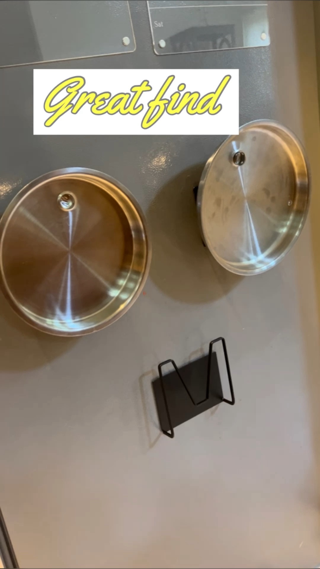 Magnetic Pot Lid Organizer, 3 Pack Metal Pot Lid Rack for Refrigerator, Moveable Pot Lid Holder Magnetic Shelf, Kitchen Organizers and Storage for Cutting Board, Baking Tray

#LTKhome #LTKfindsunder50 #LTKVideo