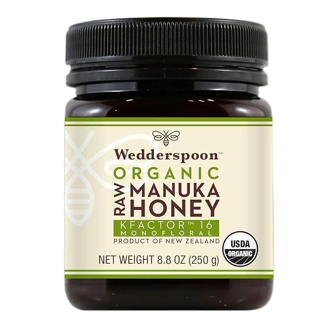 Wedderspoon Raw Organic Manuka Honey KFactor 16+, 8.8 Oz, Unpasteurized, Genuine New Zealand Hone... | Amazon (US)