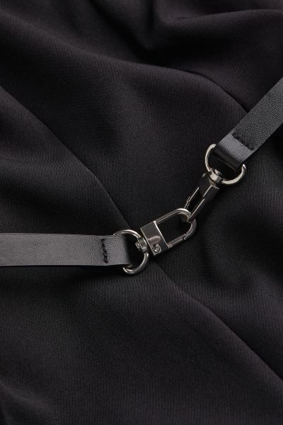 Smart belted dress - Black - Ladies | H&M GB | H&M (UK, MY, IN, SG, PH, TW, HK)
