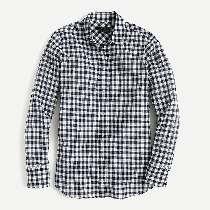 Classic-fit boy shirt in crinkle gingham | J.Crew US