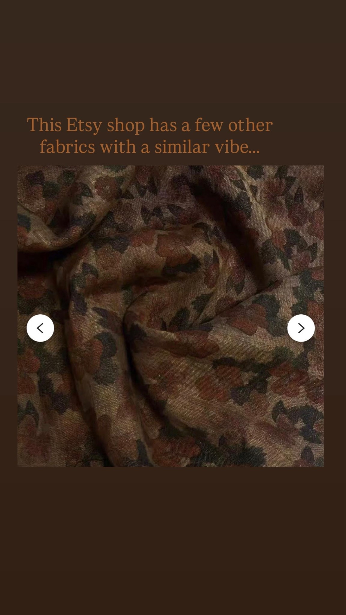 Moody floral linen fabric.

I’ll be seeing this into a coverlet for our master bed if you want to follow along!

#LTKdayinmylife #LTKSaleAlert #LTKHome