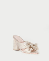 Penny Platinum Pleated Bow Heel | Loeffler Randall