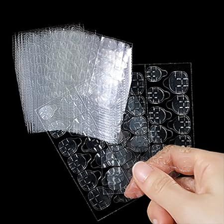 Laza 1200 Pcs Breathable Adhesive Tabs Fake Nail Glue Sticker 50 Sheets Super Sticky Double Sided Ti | Amazon (US)
