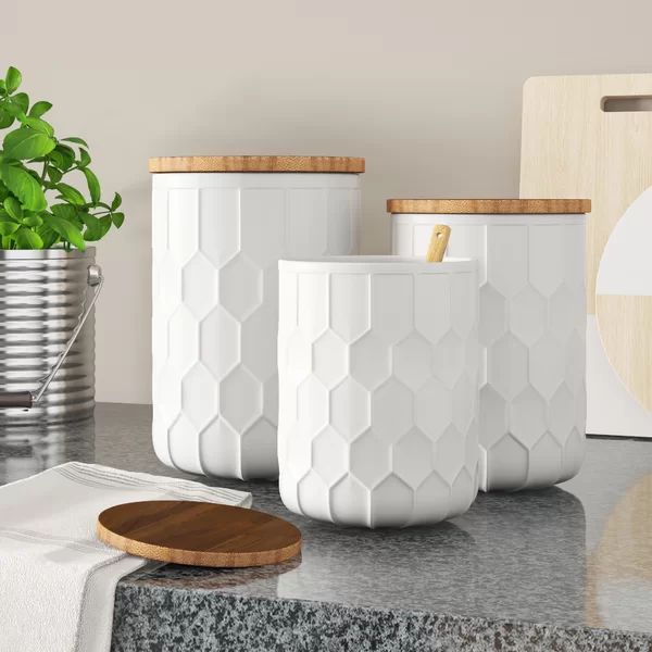 Scandinavian 3 Piece Kitchen Canister Set | Wayfair North America