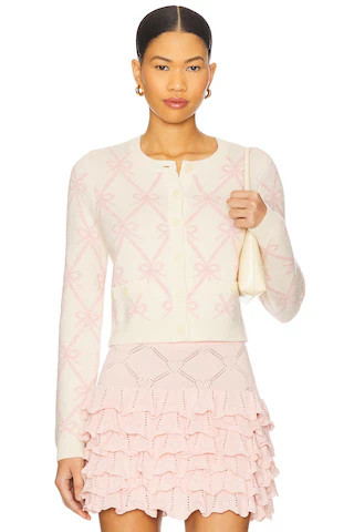 LoveShackFancy Veronika Cardigan in Milk Rose from Revolve.com | Revolve Clothing (Global)