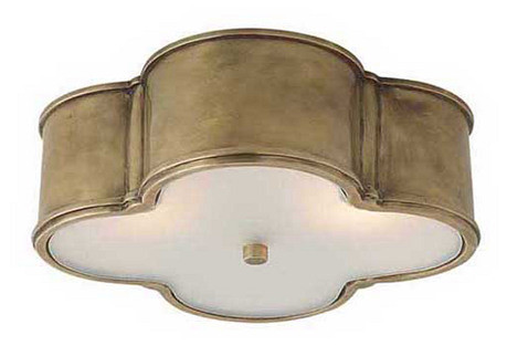 Basil Flush Mount, Brass | One Kings Lane