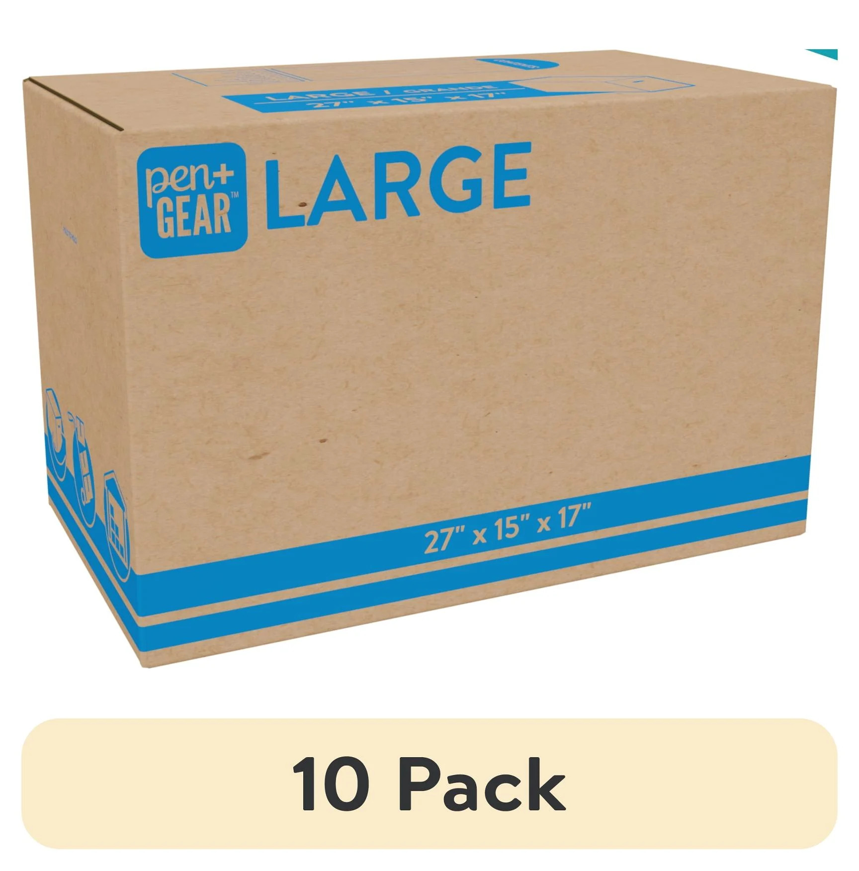 (10 pack) Pen+Gear Large Moving Boxes, 24L x 16W x 19H, Kraft - Walmart.com | Walmart (US)
