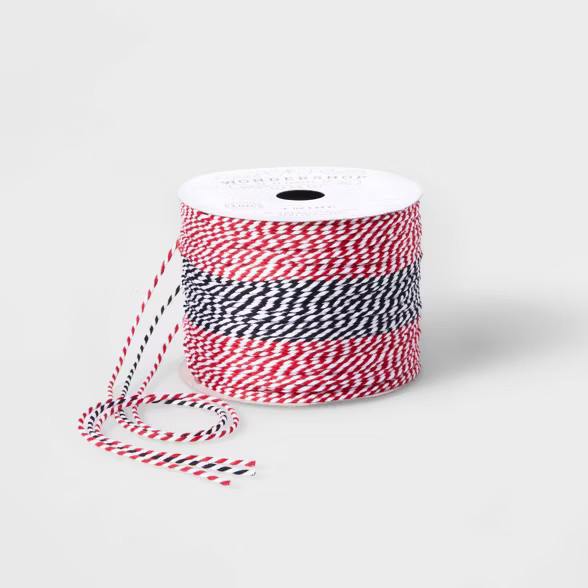 3" Baker's Twine Ribbon Red/Black 180ft - Wondershop™ | Target