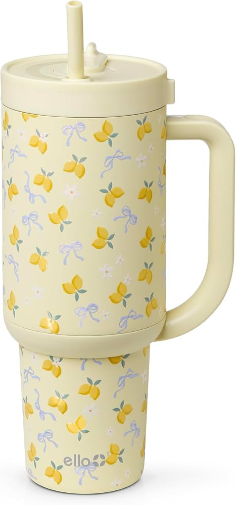 Ello Oasis 40 oz Tumbler with Handle & Retracting Straw | Reusable Insulated Stainless Steel Cup ... | Amazon (US)