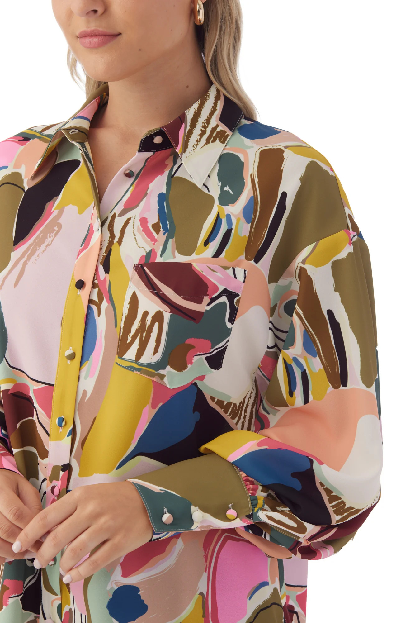 Mignonne Top in Abstract Expression | CROSBY by Mollie Burch | CROSBY by Mollie Burch