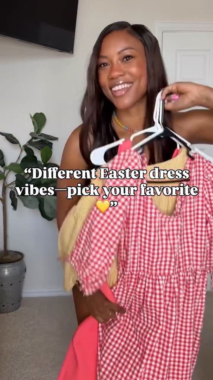 Different Easter dress vibes—so tell me your favorite 💐

Whether you’re going for comfy + casual or a little more dressed up, these are easy pieces you can actually wear all day (because we’re not suffering for the outfit 😌👏)

Which one are you choosing?! 👗

#easteroutfit #springstyle #momstyle #dressideas #everydayfashion