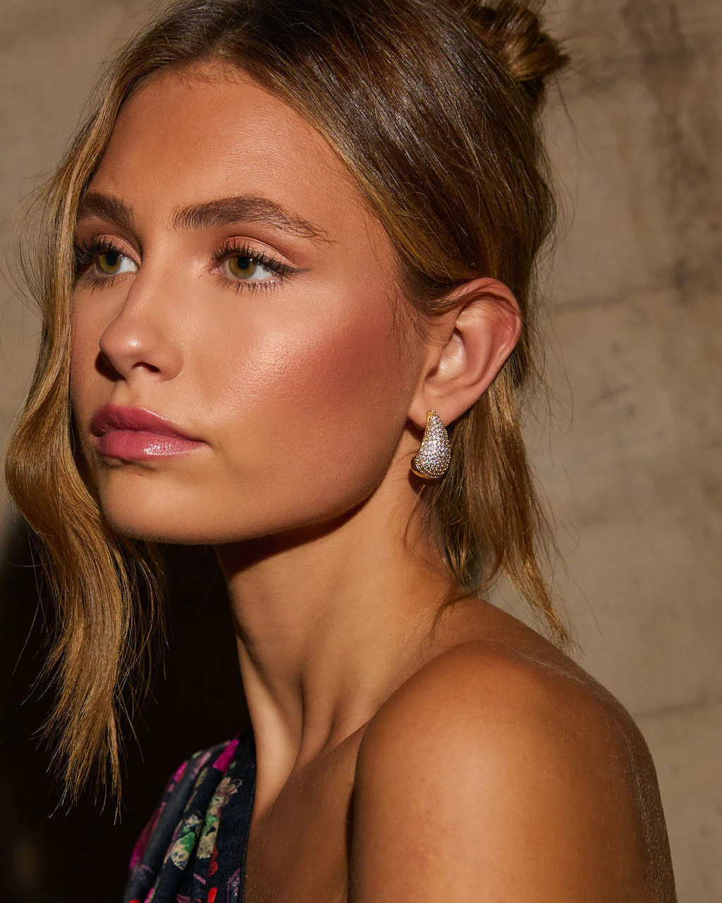 Sweet Stunner Rhinestone Embellished Teardrop Earrings | VICI