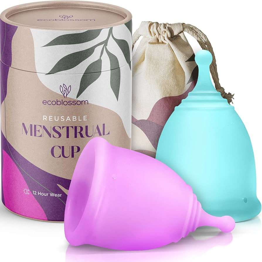 EcoBlossom Reusable Menstrual Cup Set - The Most Reliable Medical Grade Silicone Period Cups - Co... | Amazon (US)