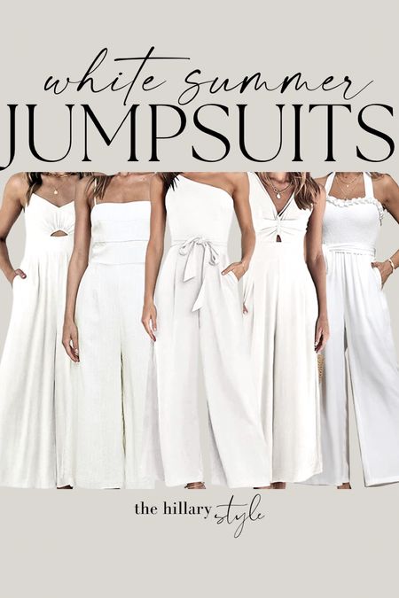 Amazon White Summer Jumpsuits!  I have two of these and absolutely love them!  So flattering, airy, and can be dressed up or down! 

Amazon, Amazon Fashion, Amazon Fashion Finds, Jumpsuit, Romper, Linen Jumpsuit, Summer Fashion, Vacation Fashion, Look for Less, In My Closet, Concert Fashion, Graduation Fashion, Vacation Fashion

#LTKSeasonal #LTKstyletip #LTKunder50