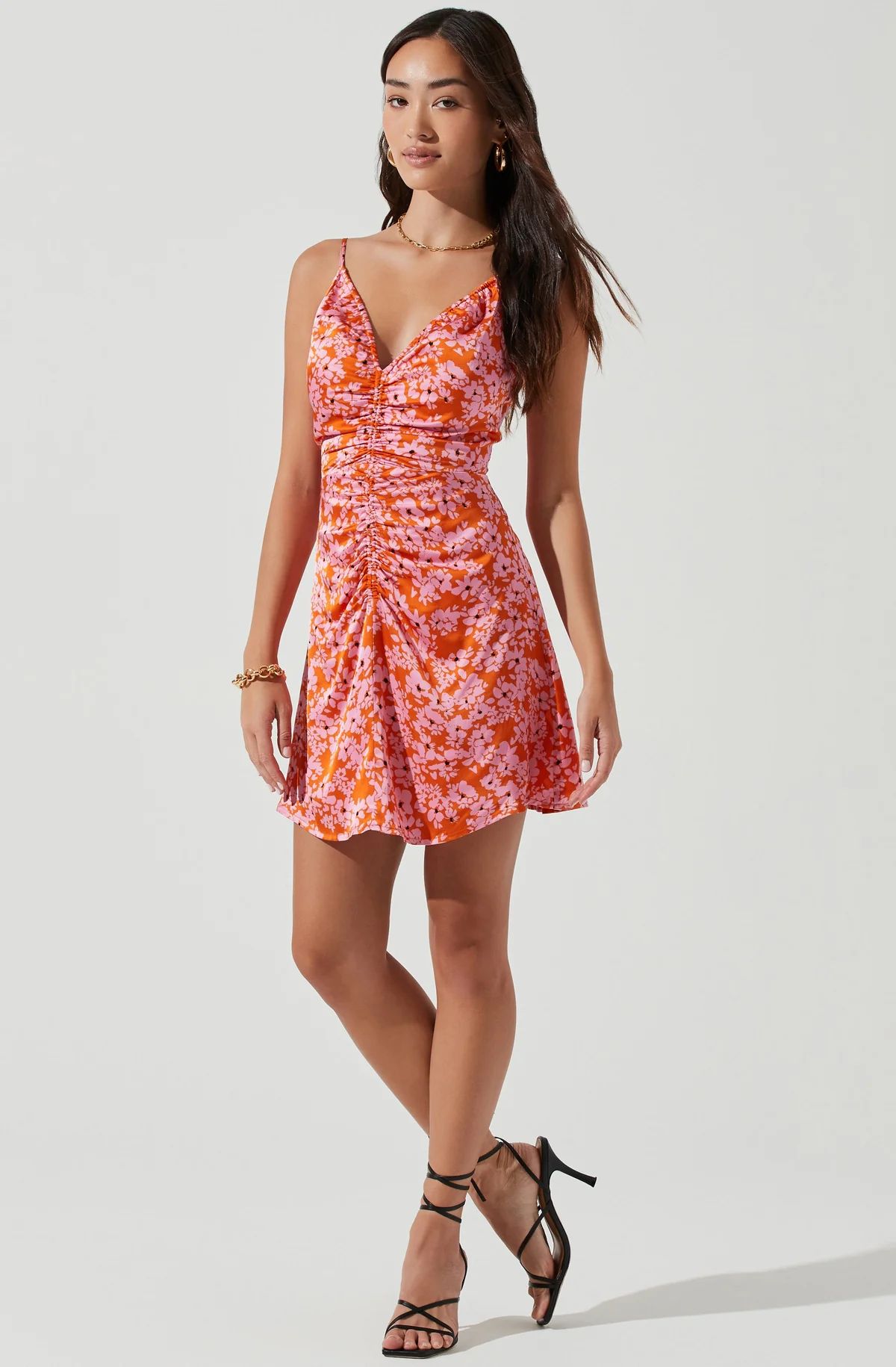 Peony Floral Ruched Mini Dress | ASTR The Label (US)