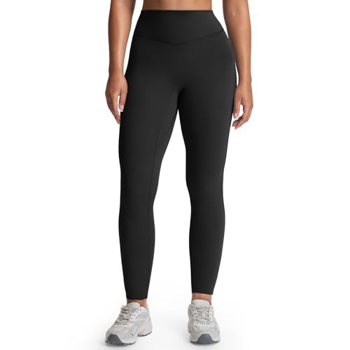 Aoxjox Women’s Workout Leggings Metamorph Mid-Rise Hidden Scrunch Tummy Control Gym Training Yoga Pants 25" (Black, Small) | Amazon (US)