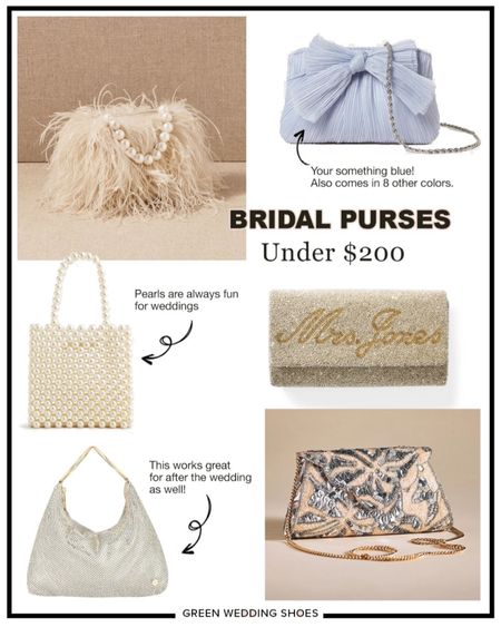 Bridal purses and clutches we love for under $200! 

#LTKwedding #LTKstyletip