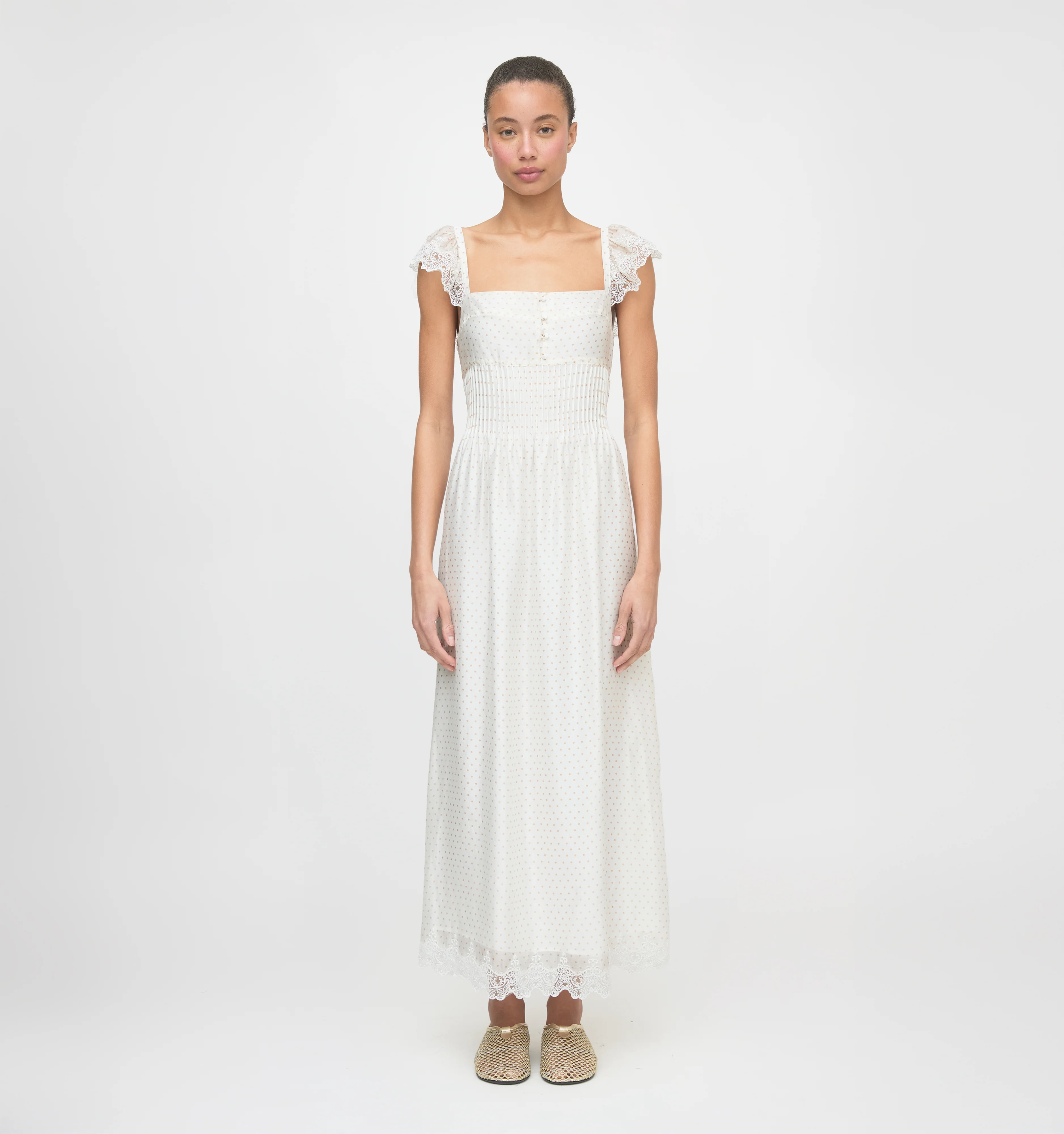 The Beckham Dress - Sand Dot | Hill House Home US