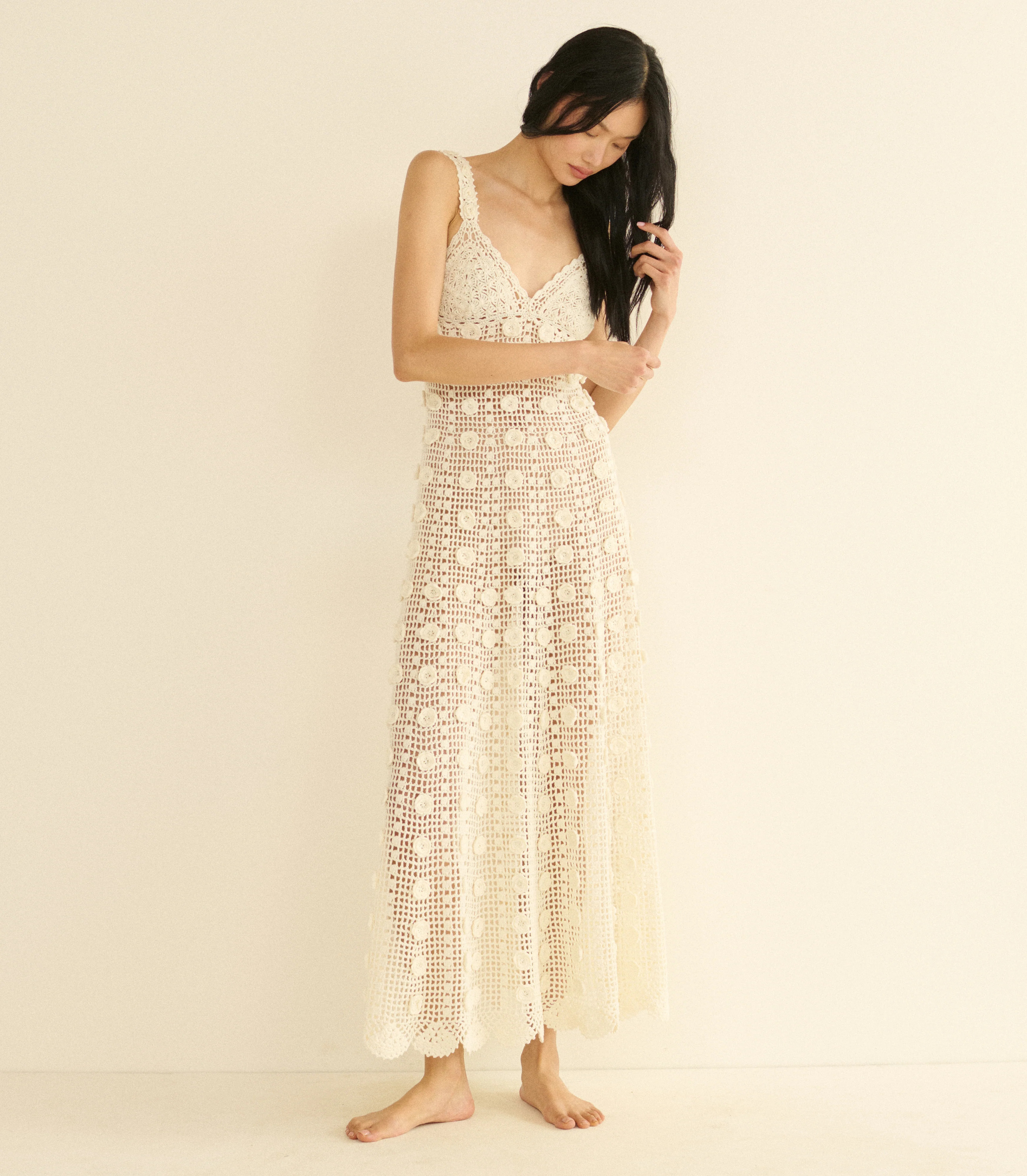 Aristea Dress - Pearl | DÔEN | DOEN