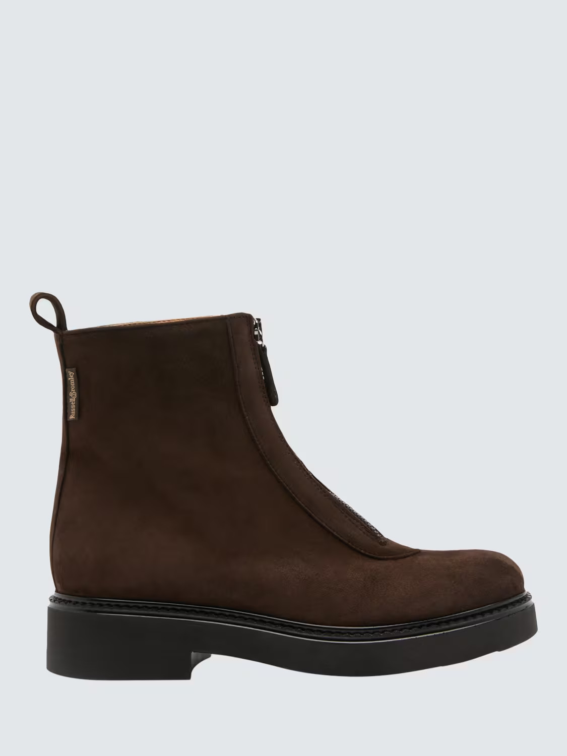 Russell & Bromley Thames Suede Zip Boots, Brown | John Lewis (UK)